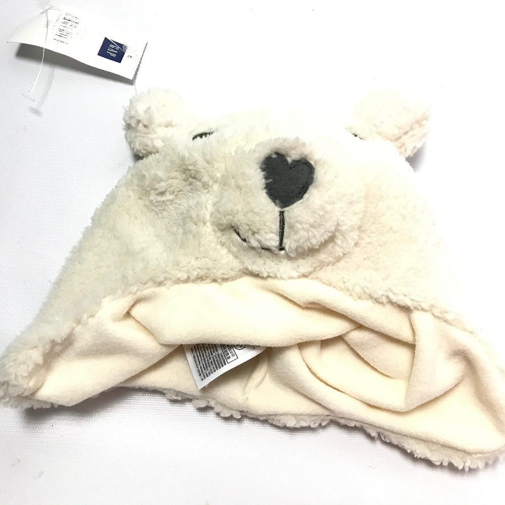 Baby Gap Kids Girls' Furry Beanie Winter Cap Cream